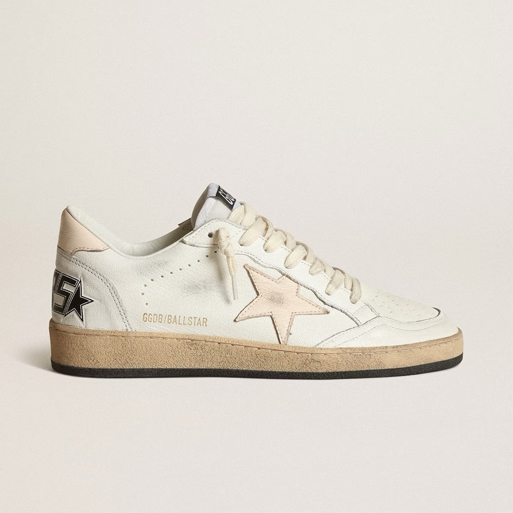 ISO!!!! Ball Star LTD in white nappa with a salmon-pink nappa star